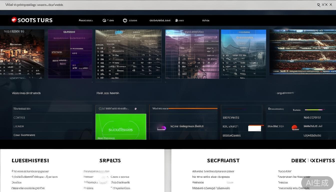 导航栏：包含体育项目分类（如足球、篮球、网球、电竞